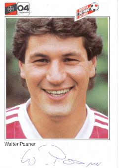 Walter Posner  1.11.1983  Bayer 04 Leverkusen Fußball Autogrammkarte original signiert 