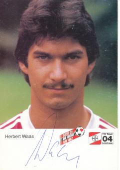 Herbert Waas   24.9.1984  Bayer 04 Leverkusen Fußball Autogrammkarte original signiert 