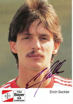 Erich Seckler  15.7.1988  Bayer 04 Leverkusen Fußball Autogrammkarte original signiert 