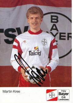 Martin Kree   5.03.1991  Bayer 04 Leverkusen Fußball Autogrammkarte original signiert 