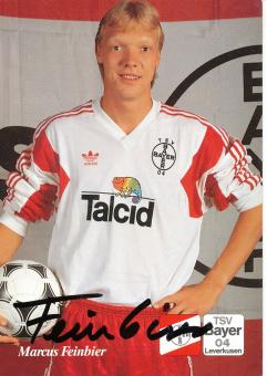 Marcus Feinbier  1.08.1991  Bayer 04 Leverkusen Fußball Autogrammkarte original signiert 