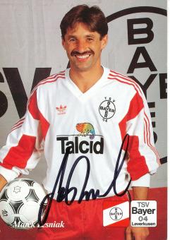 Marek Lesniak  1.08.1991  Bayer 04 Leverkusen Fußball Autogrammkarte original signiert 