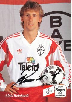 Alois Reinhardt  1.08.1991  Bayer 04 Leverkusen Fußball Autogrammkarte original signiert 