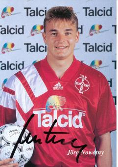 Jörg Nowotny  15.08.1993  Bayer 04 Leverkusen Fußball Autogrammkarte original signiert 