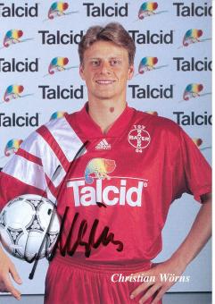 Christian Wörns  15.08.1993  Bayer 04 Leverkusen Fußball Autogrammkarte original signiert 