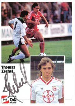 Thomas Zechel  1.8.1986  Bayer 04 Leverkusen Fußball Autogrammkarte original signiert 