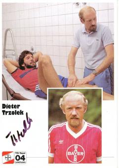 Dieter Trzolek  1.8.1986  Bayer 04 Leverkusen Fußball Autogrammkarte original signiert 