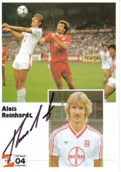 Alois Reinhardt  1.8.1986  Bayer 04 Leverkusen Fußball Autogrammkarte original signiert 