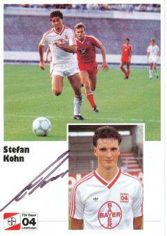 Stefan Kohn  1.8.1986  Bayer 04 Leverkusen Fußball Autogrammkarte original signiert 