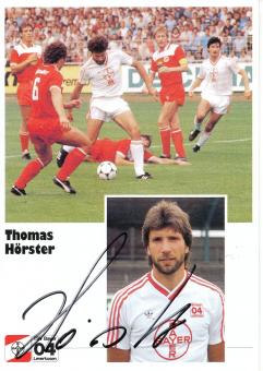 Thomas Hörster  1.8.1986  Bayer 04 Leverkusen Fußball Autogrammkarte original signiert 