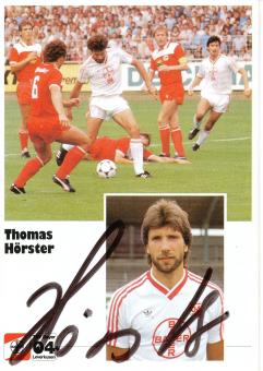 Thomas Hörster  1.8.1986  Bayer 04 Leverkusen Fußball Autogrammkarte original signiert 