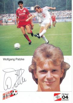 Wolfgang Patzke   2.11.1985  Bayer 04 Leverkusen Fußball Autogrammkarte original signiert 