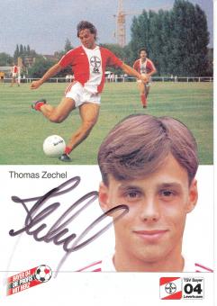 Thomas Zechel  2.11.1985  Bayer 04 Leverkusen Fußball Autogrammkarte original signiert 