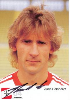 Alois Reinhardt  1.9.1987  Bayer 04 Leverkusen Fußball Autogrammkarte original signiert 