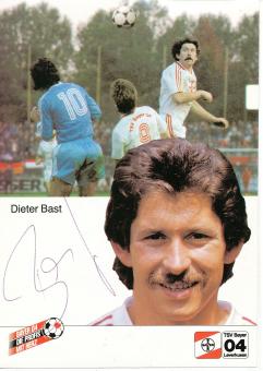 Dieter Bast  1.1.1985  Bayer 04 Leverkusen Fußball Autogrammkarte original signiert 