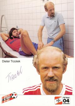 Dieter Trzolek  1.1.1985  Bayer 04 Leverkusen Fußball Autogrammkarte original signiert 