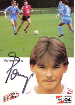 Manfred Pomp  1.1.1985  Bayer 04 Leverkusen Fußball Autogrammkarte original signiert 