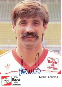 Marek Lesniak  1.8.1989  Bayer 04 Leverkusen Fußball Autogrammkarte original signiert 