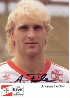 Andreas Fischer  1.8.1989  Bayer 04 Leverkusen Fußball Autogrammkarte original signiert 