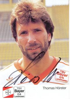Thomas Hörster  1.8.1989  Bayer 04 Leverkusen Fußball Autogrammkarte original signiert 