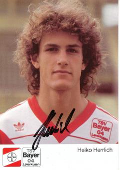 Heiko Herrlich  1.8.1989  Bayer 04 Leverkusen Fußball Autogrammkarte original signiert 