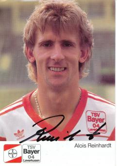 Alois Reinhardt  1.8.1989  Bayer 04 Leverkusen Fußball Autogrammkarte original signiert 