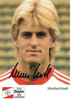 Manfred Kastl  15.7.1988  Bayer 04 Leverkusen Fußball Autogrammkarte original signiert 