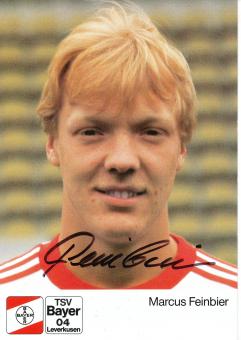 Marcus Feinbier  15.7.1988  Bayer 04 Leverkusen Fußball Autogrammkarte original signiert 