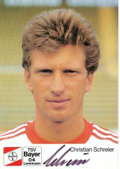 Christian Schreier  15.7.1988  Bayer 04 Leverkusen Fußball Autogrammkarte original signiert 