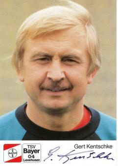 Gerd Kentschke  15.7.1988  Bayer 04 Leverkusen Fußball Autogrammkarte original signiert 
