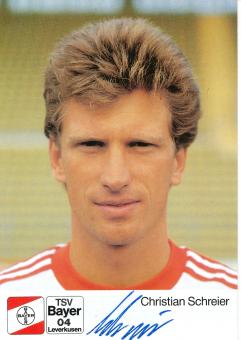 Christian Schreier  15.7.1988  Bayer 04 Leverkusen Fußball Autogrammkarte original signiert 