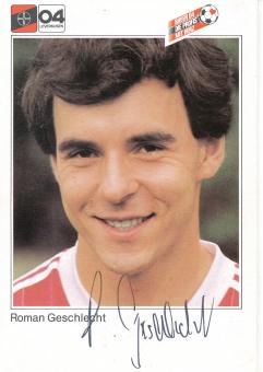 Roman Geschlecht  1983/1984  Bayer 04 Leverkusen Fußball Autogrammkarte original signiert 