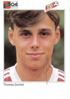 Thomas Zechel  1983/1984  Bayer 04 Leverkusen Fußball Autogrammkarte original signiert 