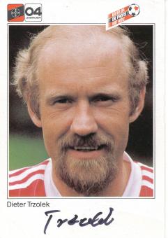 Dieter Trzolek  1983/1984  Bayer 04 Leverkusen Fußball Autogrammkarte original signiert 