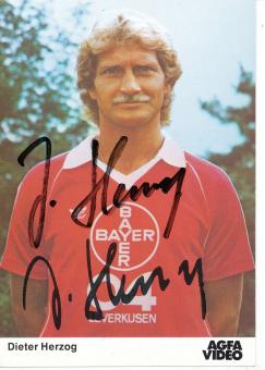 Dieter Herzog   Bayer 04 Leverkusen Fußball Autogrammkarte original signiert 