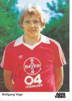 Wolfgang Vöge   Bayer 04 Leverkusen Fußball Autogrammkarte original signiert 