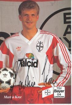 Martin Kree   25.08.1992  Bayer 04 Leverkusen Fußball Autogrammkarte Druck signiert 