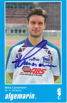 Mike Lünsmann  1994/1995  Hertha BSC Berlin  Fußball Autogrammkarte original signiert 