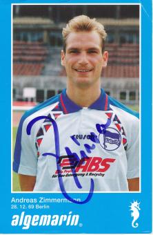 Andreas Zimmermann  1994/1995  Hertha BSC Berlin  Fußball Autogrammkarte original signiert 