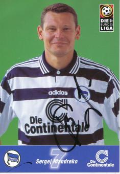 Sergej Mandreko  1998/1999  Hertha BSC Berlin  Fußball Autogrammkarte original signiert 