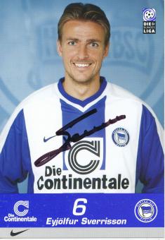 Eyjölfur Sverrisson  1999/2000  Hertha BSC Berlin  Fußball Autogrammkarte original signiert 