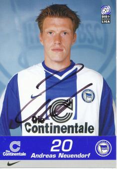 Andreas Neuendorf  1999/2000  Hertha BSC Berlin  Fußball Autogrammkarte original signiert 