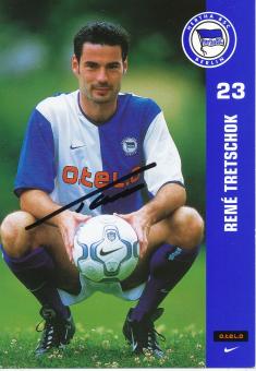 Rene Tretschok  2001/2002  Hertha BSC Berlin  Fußball Autogrammkarte original signiert 