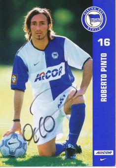 Roberto Pinto  2001/2002  Hertha BSC Berlin  Fußball Autogrammkarte original signiert 