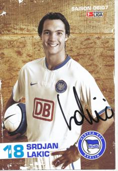 Srdjan Lakic  2006/2007  Hertha BSC Berlin  Fußball Autogrammkarte original signiert 