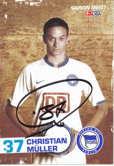 Christian Müller  2006/2007  Hertha BSC Berlin  Fußball Autogrammkarte original signiert 