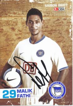 Malik Fathi  2006/2007  Hertha BSC Berlin  Fußball Autogrammkarte original signiert 