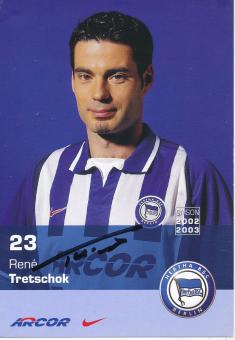 Rene Tretschok  2002/2003  Hertha BSC Berlin  Fußball Autogrammkarte original signiert 