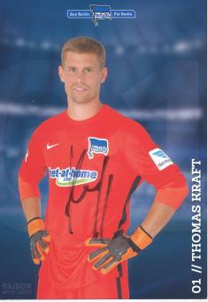 Thomas Kraft  2015/2016  Hertha BSC Berlin  Fußball Autogrammkarte original signiert 