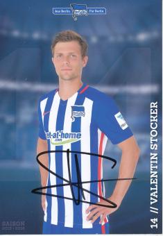 Valentin Stocker  2015/2016  Hertha BSC Berlin  Fußball Autogrammkarte original signiert 